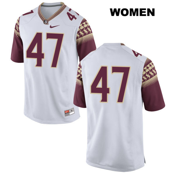 Women's NCAA Nike Florida State Seminoles #47 Stephen Gabbard College No Name White Stitched Authentic Football Jersey QYV8669HJ